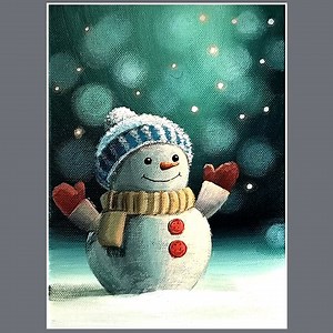 276K views · 4.3K reactions | Snowman Acrylic Painting Color used : Lemon yellow, Phthalo green, Black, Silver, White, Flu. Orange ig : @eldrawingarts #acrylicpainting #artist #artwork #art #painting #eldrawingarts #winterpainting | El Drawing Arts | Facebook