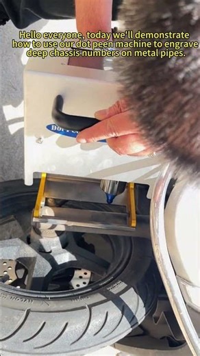 Deep Chassis Number Engraving on Metal Pipes | HeatSign Dot Peen Marking Machine