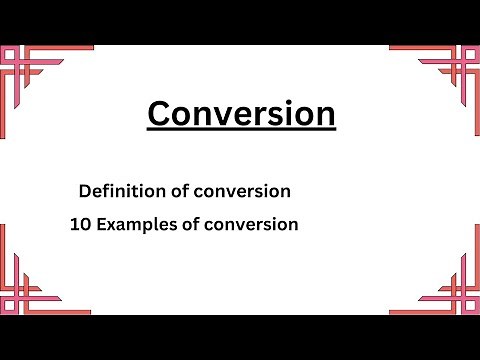 Conversion with Examples | Word Formation