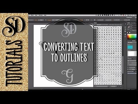 Converting text to outlines (curves, vector objects) with Adobe Illustrator