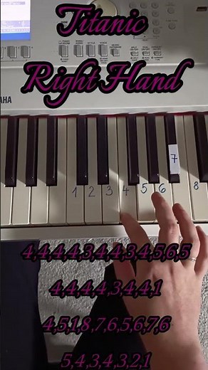 Titanic Easy Piano Tutorial Right Hand #piano #pianotutorial #easypiano #music #pianomusic #titanic