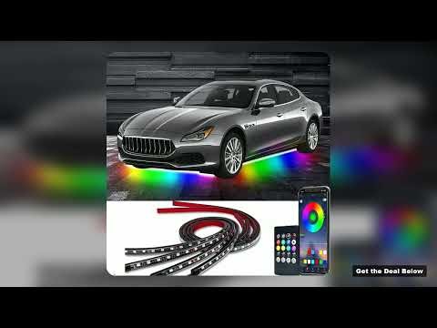 Unboxing Neon LED RGB Car Underglow Bottom Light RemoteAPP Control Flexible Waterproof LED Strip C