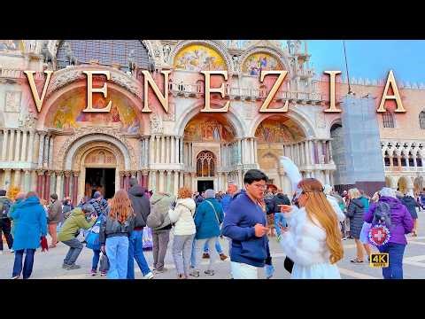 VENICE ITALY ✨ Shopping Streets Ambient Walking tour 4K Windows & People