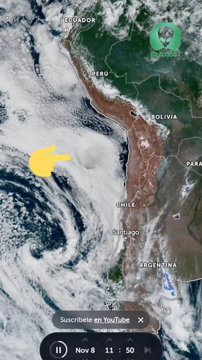 Ufología Real on Instagram: "Se formó ayer una gigantesca anomalía frente a las costas de #Chile y #Peru. La gran formación discoidal entre las nubes sobre el océano pacífico. (Noviembre 08, 2022). Posterior a esto, la NASA eliminó los datos satélitales de su página oficial, pero gracias a @storm_brazil la captura ya estaba en manos públicas. ¿Que opinas. Un fenómeno meteorológico o algo más?. . #nodriza #naveextraterrestre #navenodriza #ufo #ufos #ovni #ovnis #oceanopacifico #earthquake #zabedr