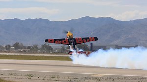 Takeoff Tuesday Watch as Kirby Chambliss takes off in dramatic fashion in the Red Bull Zivko Edge 540 while performing at the Luke Days 2024 Airshow held at Luke AFB, March 24-25, 2024. Red Bull Motorsports #takeofftuesday #aviation #aviationphotography #airshow #airshowphotography #lukedays2024 #redbull #givesmewings #redbullairforce #cobra | Norman Graf Aviation Photography