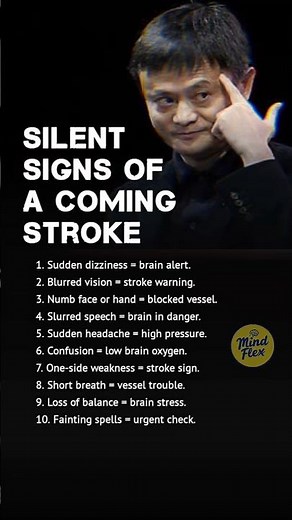 ⚠️ Silent Signs of a Coming Stroke #health #awareness