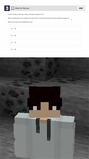 Comment your answer! Follow for more Minecraft SAT content! #satprep #sat #satmath #satdesmos