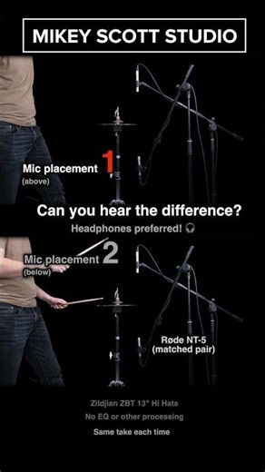 Can You Hear The Difference? Zildjian ZBT Hi Hat 13" Above Below