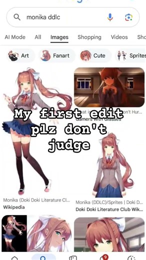 my first edit 🥰 #ddlc #funny #satire #fyp #monika #tuff #dokidokiliteratureclub #humor