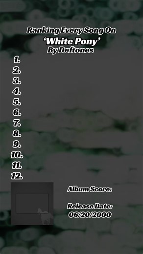 White Pony song rankings — Deftones album rated 9.25/10