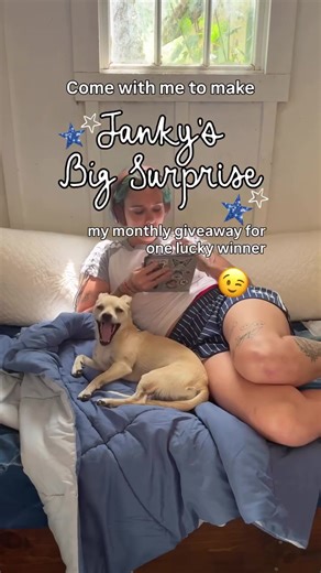 Making of janky’s big surprise 👼 Each month the winner fills out a questionnaire and then I make a 1 of 1 for them! So fun love y’all #diyclothing #giveaway #handmade