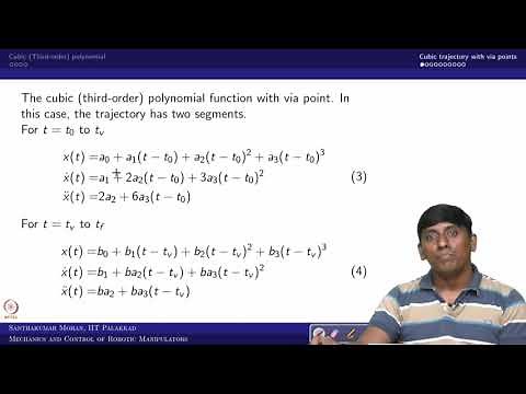 Lecture 32 - Trajectory generation using Matlab part 1