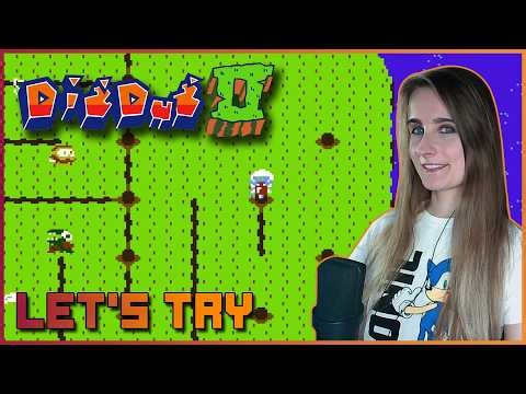 Let's Try Dig Dug II - Digging Our Way To Victory | NES