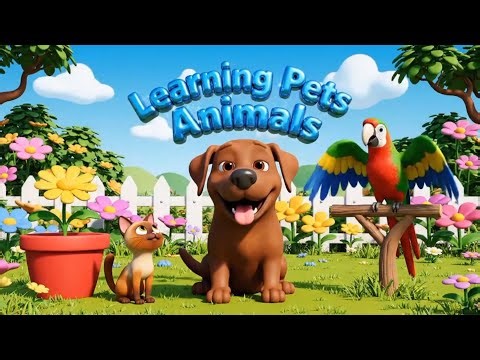 Pet Animals Song for Kids 🐶🐱 | Learn Pet Names & Sounds | Fun Learning Rhyme | ML Kids Songs & Rhyme
