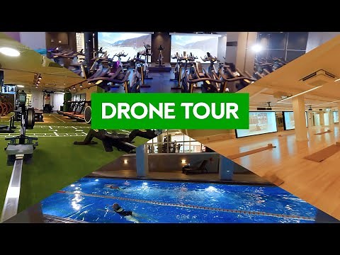 Drone flies through Barbican Fitness and Wellbeing Centre | Nuffield Health