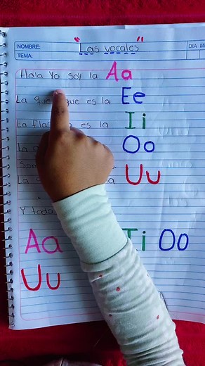 Aprendo las vocales desde casa: educación infantil