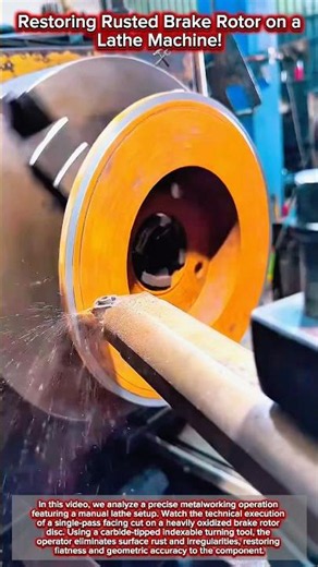 Restoring Rusted Brake Rotor on a Lathe Machine! 🛠️
