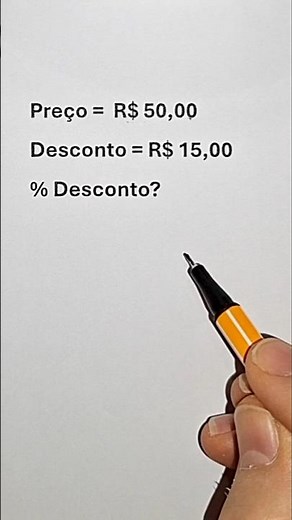 Discount percentage calculation #mathematics #enem