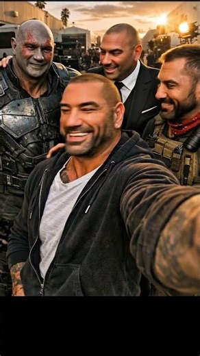 When role you’ve played shows up for selfie📱🔥Dave Bautista Takes a Selfie with His Movie Characters