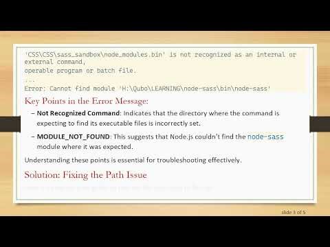 Resolving the node-sass Module Not Found Error