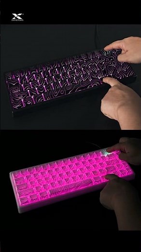 XVX M67 JadeStone with IMD-Tech keycaps #keycaps #mechanicalkeyboard #desksetup #lightpollution