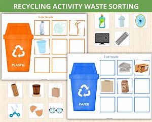 Waste Sorting Activity,garbage Sorting Game,recycling Game,earth Day Activity,environment Day,learn Recycle,recycling for Kids,trash Recycle - Etsy