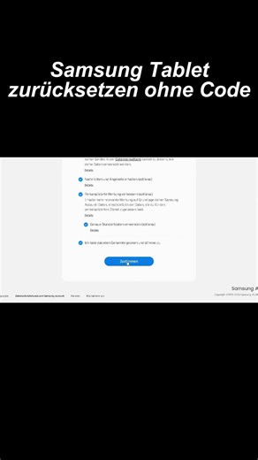 Samsung Tablet zurücksetzen ohne Passcode #samsungpasswortvergessen #shorts