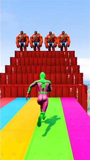 GTA 5 Epic Water Ragdolls | Spider-Man Jumps / Fails ep.18011 #shorts