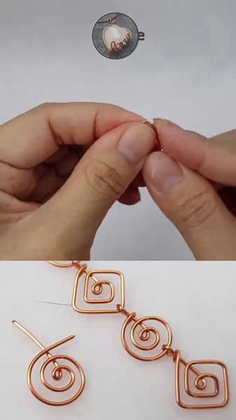 Play with wire | Circle spiral | Square spiral | Chain | Copper wire @LanAnhHandmade 705 #Shorts