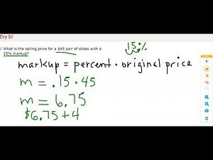 3-5 Solve Markup and Markdown Problems