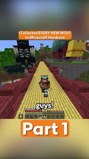 Collecting New Wolves in Minecraft Hardcore