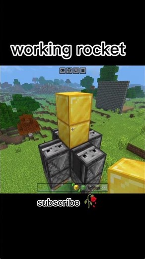 Minecraft working rocket 🚀🚀. #1000subscriber #minecraft #13million #100millon #gaming