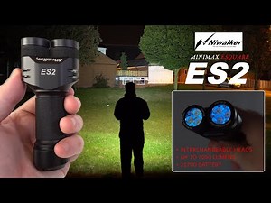 Niwalker MiniMax ESQUARE ES2 double headed 21700 flashlight review - 7050 lumens