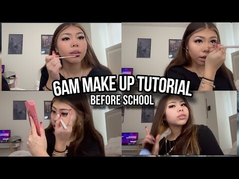 13 YEAR OLDS 6AM MAKE UP TUTORIAL BEFORE SCHOOL