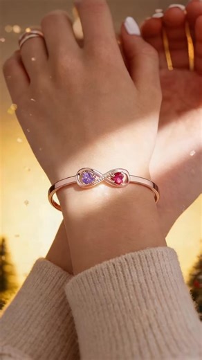 Celebrate your unbreakable bond with this customizable Infinity Bracelet, set with your best friend’s birthstone💖💎 | Blossom Jewelry