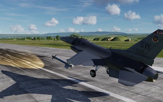 【DCS】最硬核游戏——F-16导航及降落～详尽的中文操作演示～