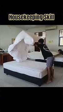 SO THIS IS WHAT IT LOOKS LIKE TO MAKE THE BED AT HIGH SPEED #housekeeping #hkbedding