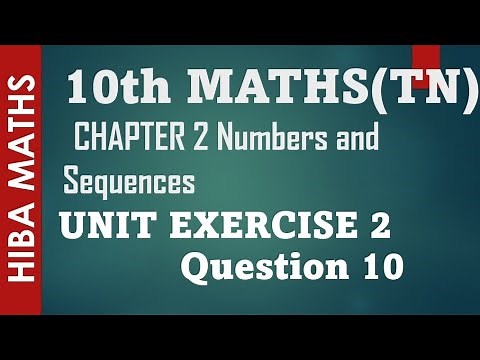 10th maths unit exercise 2 question 10 chapter 2 tn syllabus hiba maths