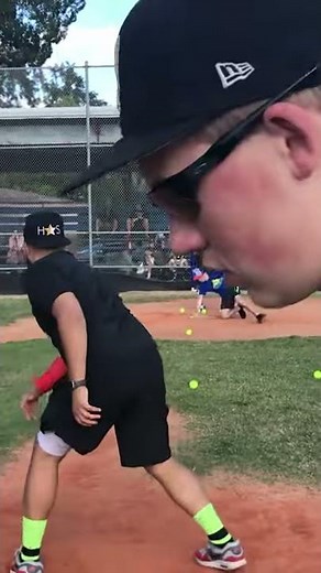 Kids Trying to Hit Against Blitzball Pros