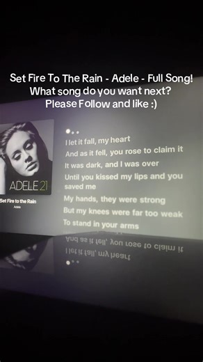 Set Fire To The Rain - Adele: Full Lyrics and Music
