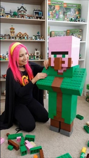 NÃO exploda o VILLAGER minecraft LEGO senão... #shorts #minecraft #villager