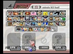 Super Smash Bros. Brawl Hack - Crash the Game in Character Select Screen