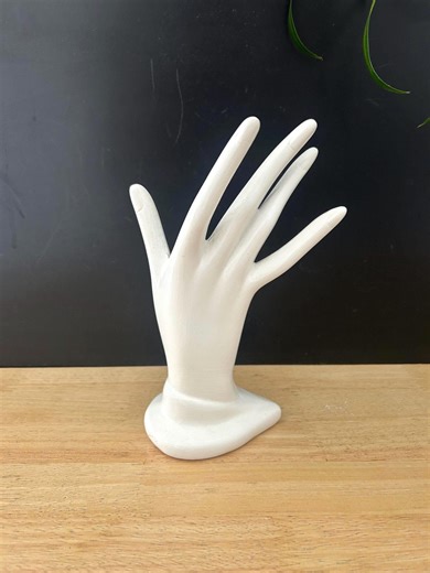 Support à Bague Ou Sculpture Décorative En Forme De Main En Céramique Blanche - Etsy