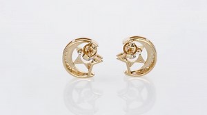 Watch Olivia Paris 1/2 CT Dancing Diamond Yellow Gold Crescent Moon and Star Earrings on Amazon Live