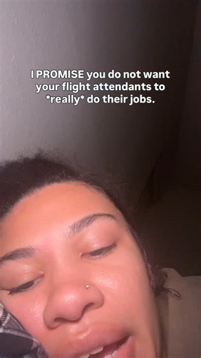 Rin 💖 on Instagram: "If I ever had to do my real job everyone's leaving that plane with PTSD 😭💀 #flightattendant #flightattendantlife✈️ #stewardess #cabincrew #aviation"