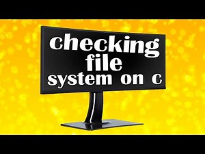 Checking file system on c как убрать