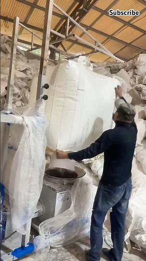 The dust removal process for jumbo bags inside, recycling for reusing #tools #technology