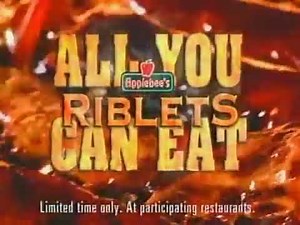 Applebee's all can you eat riblets commercial 2002 with Rawhide