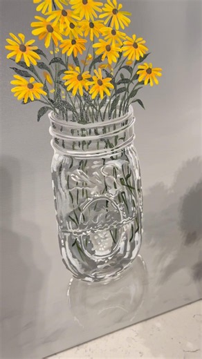 How to paint glass. Easy skills for beginners. Acrylic painting on canvas #art #painting #diy