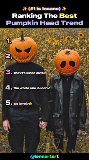 Ranking Top 5 BEST Pumpkin Head Trend #halloween #usa #shorts